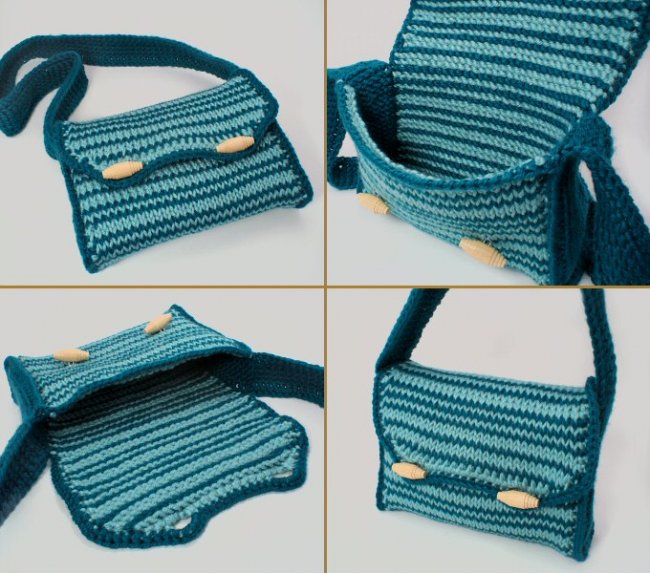 (image for) Tunisian Stripe Purse crochet pattern - Click Image to Close