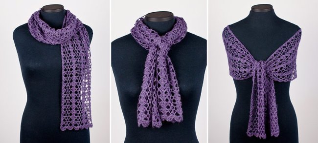 (image for) Gossamer Lace Wrap crochet pattern - Click Image to Close