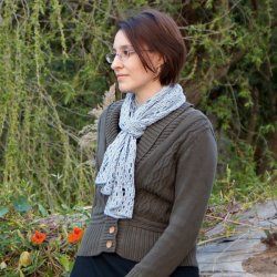 Diamond Flowers Scarf Wrap crochet pattern