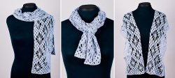 Diamond Flowers Scarf Wrap crochet pattern