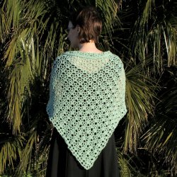 (image for) Climbing Eyelets Triangular Shawl crochet pattern