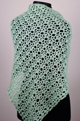 (image for) Climbing Eyelets Triangular Shawl crochet pattern