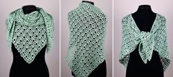 (image for) Climbing Eyelets Triangular Shawl crochet pattern