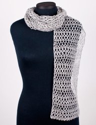 (image for) Banded Lace Wrap crochet pattern