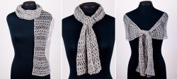 (image for) Banded Lace Wrap crochet pattern