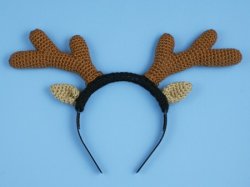 (image for) Reindeer Antlers crochet pattern (headband costume)