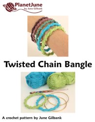 (image for) Twisted Chain Bangle DONATIONWARE crochet pattern