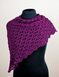 Cascading Clusters Shawl crochet pattern