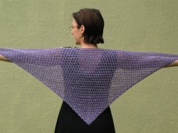 Cozy Mesh Triangular Shawl crochet pattern