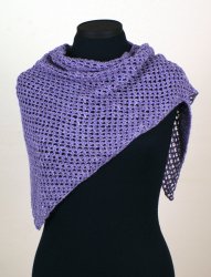 (image for) Cozy Mesh Triangular Shawl crochet pattern