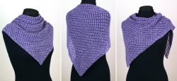 Cozy Mesh Triangular Shawl crochet pattern