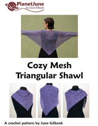 (image for) Cozy Mesh Triangular Shawl crochet pattern