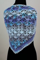 (image for) Palm Leaves Triangular Shawl crochet pattern