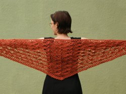 Palm Leaves Triangular Shawl crochet pattern