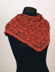 Palm Leaves Triangular Shawl crochet pattern