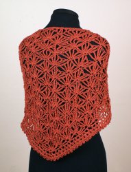 (image for) Palm Leaves Triangular Shawl crochet pattern