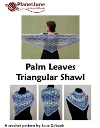 Palm Leaves Triangular Shawl crochet pattern