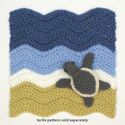 (image for) Ribbed Ripple/Turtle Beach blanket DONATIONWARE crochet pattern