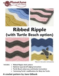 Ribbed Ripple/Turtle Beach blanket DONATIONWARE crochet pattern