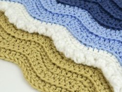 (image for) Ribbed Ripple/Turtle Beach blanket DONATIONWARE crochet pattern