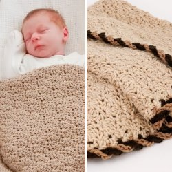 Twist-Trim Baby Blanket crochet pattern