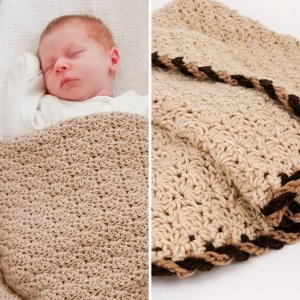 Twist-Trim Baby Blanket crochet pattern
