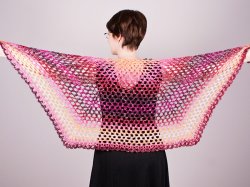 (image for) Half-Hexagon Shawl crochet pattern