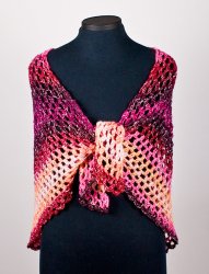 (image for) Half-Hexagon Shawl crochet pattern