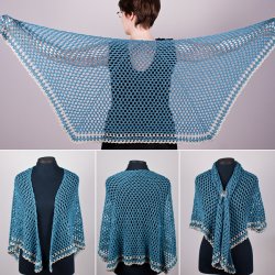 (image for) Half-Hexagon Shawl crochet pattern