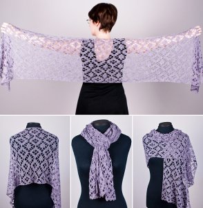 (image for) Diamond Lace Wrap crochet pattern