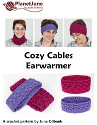 Cozy Cables Earwarmer headband crochet pattern