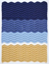 (image for) Turtle Beach Blanket (Classic Blue Version) afghan crochet pattern