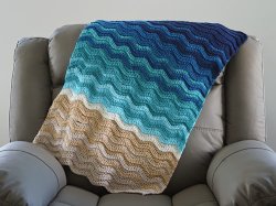 Turtle Beach Blanket (Teal Ombre Version) afghan crochet pattern