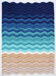 Turtle Beach Blanket (Teal Ombre Version) afghan crochet pattern