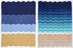 Turtle Beach Blanket (Classic Blue and Teal Ombre Versions) - TWO afghan crochet patterns