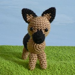 (image for) AmiDogs German Shepherd (Alsatian) amigurumi crochet pattern