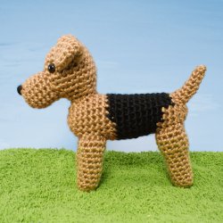 (image for) AmiDogs Airedale Terrier amigurumi crochet pattern