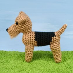 (image for) AmiDogs Airedale Terrier amigurumi crochet pattern