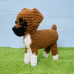 (image for) AmiDogs Boxer amigurumi crochet pattern