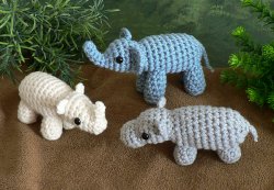 (image for) AfricAmi Set 1 - THREE amigurumi crochet patterns