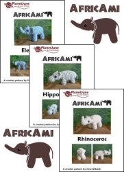 AfricAmi Set 1 - THREE amigurumi crochet patterns