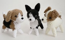 AmiDogs Set 2 - THREE amigurumi crochet patterns