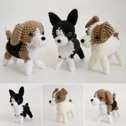 (image for) AmiDogs Set 2 - THREE amigurumi crochet patterns