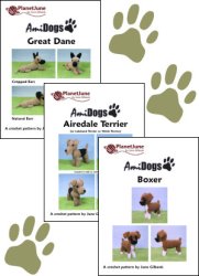 AmiDogs Set 5 - THREE amigurumi crochet patterns