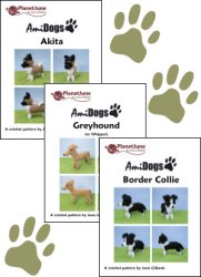 (image for) AmiDogs Set 6 - THREE amigurumi crochet patterns