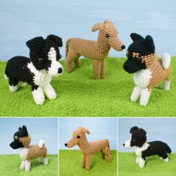 AmiDogs Set 6 - THREE amigurumi crochet patterns