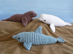 (image for) AquaAmi Set 1 - THREE amigurumi crochet patterns