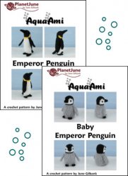 Emperor Penguin Family amigurumi crochet patterns (adult & baby)
