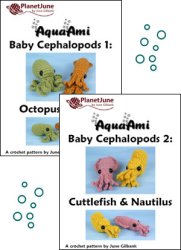 (image for) Baby Cephalopods 1 and 2 - FOUR amigurumi crochet patterns