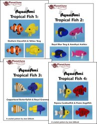 (image for) Tropical Fish Sets 1-4: EIGHT amigurumi fish crochet patterns